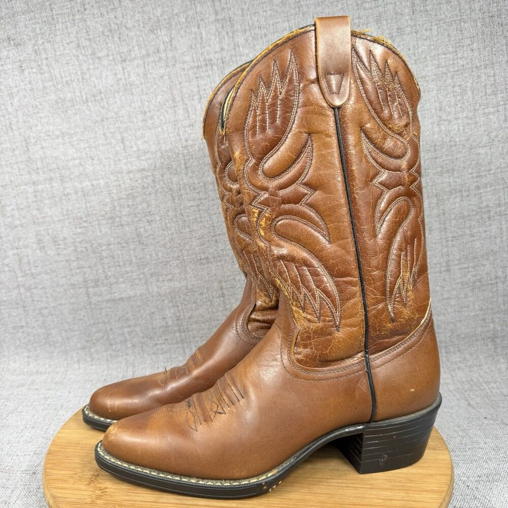 Texas All American Made Boots Men's Size 7 D Western Cowboy Leather
